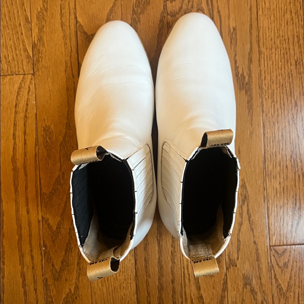 MIJA WHITE LEATHER CHELSEA BOOTS SIZE 9 - Picture 11 of 12